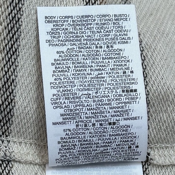 NEW Hurley OG Poncho Hoodie Striped Pullover Sweatshirt Neutral Coastal Cozy M - Picture 9 of 11